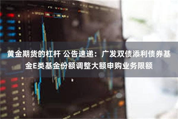 黄金期货的杠杆 公告速递：广发双债添利债券基金E类基金份额调整大额申购业务限额