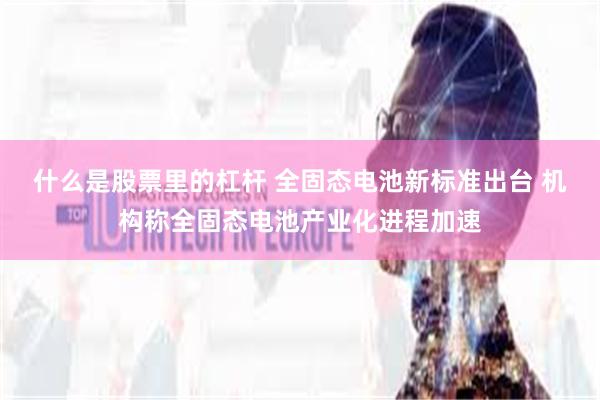 什么是股票里的杠杆 全固态电池新标准出台 机构称全固态电池产业化进程加速